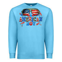Ocean Blue all american boy Premium Sweatshirt - AdoDesignShop