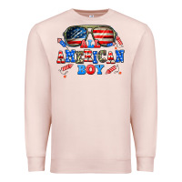 Pale Pink all american boy Premium Sweatshirt - AdoDesignShop