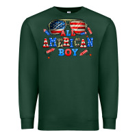 Sports Green all american boy Premium Sweatshirt - AdoDesignShop