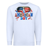 White all american boy Premium Sweatshirt - AdoDesignShop