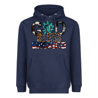 Navy god bless america Heavyweight Hoodie - SublimationCraftShop