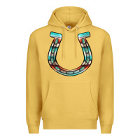 Antique Gold serape turquoise horseshoe Premium Hoodie - Jasminsmagicworld