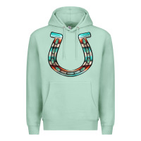 Seafoam serape turquoise horseshoe Premium Hoodie - Jasminsmagicworld