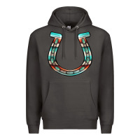 Smoke serape turquoise horseshoe Premium Hoodie - Jasminsmagicworld
