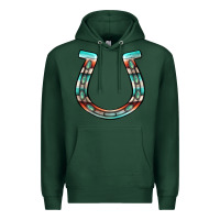 Sports Green serape turquoise horseshoe Premium Hoodie - Jasminsmagicworld