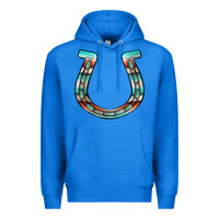 True Royal serape turquoise horseshoe Premium Hoodie - Jasminsmagicworld