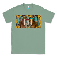 Sage horses with leopard and sunflowers Classic Tee - RanaPortraitStore