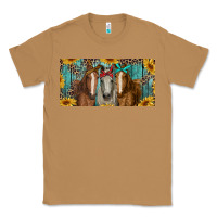 Toasted Coconut horses with leopard and sunflowers Classic Tee - RanaPortraitStore
