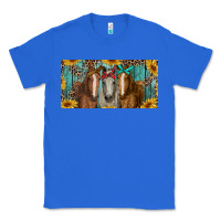 True Royal horses with leopard and sunflowers Classic Tee - RanaPortraitStore