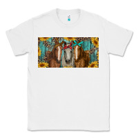 White horses with leopard and sunflowers Classic Tee - RanaPortraitStore
