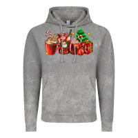 Cloud Rock Christmas coffee cups with gift and Christmas tree Vintage Hoodie - AdoDesignShop