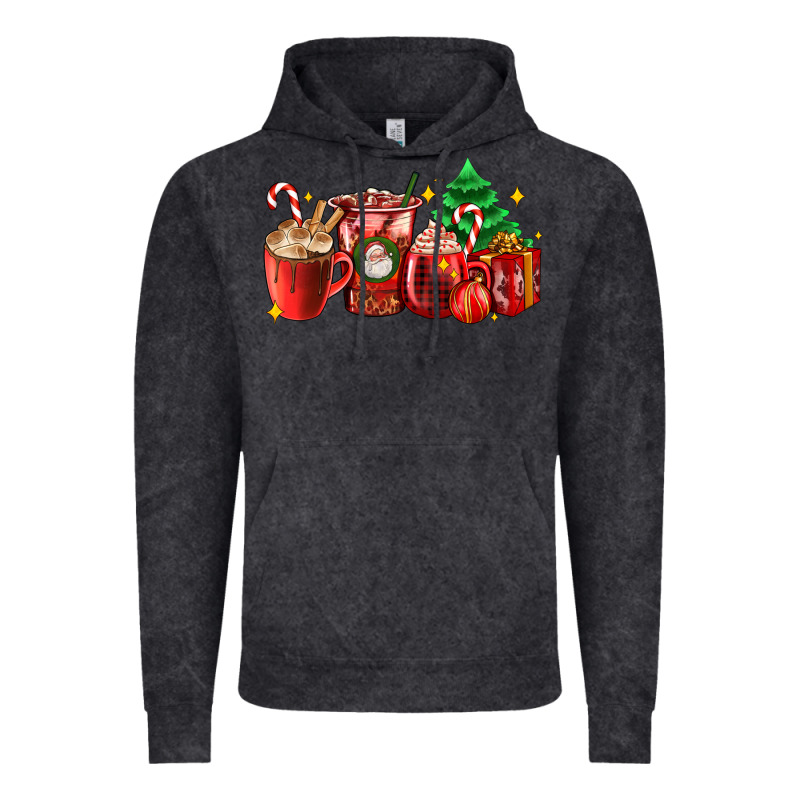 Christmas Coffee Cups With Gift And Christmas Tree Vintage Hoodie by AdoDesignShop | Teevron