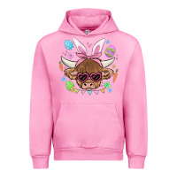 Fuchsia Pink easter cow Urban Hoodie - MaliasSmallBusiness