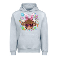 Heather Grey easter cow Urban Hoodie - MaliasSmallBusiness
