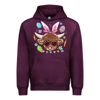 Mauve Wine easter cow Urban Hoodie - MaliasSmallBusiness