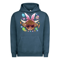 Pigment Midnight Navy easter cow Urban Hoodie - MaliasSmallBusiness