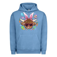 Pigment Pebble Blue easter cow Urban Hoodie - MaliasSmallBusiness