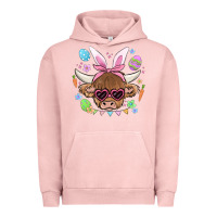 Pigment Salmon easter cow Urban Hoodie - MaliasSmallBusiness
