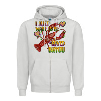 Dove Grey mardi gras i just want to be loved bayou crawfish Zipper Hoodie - RanaPortraitStore