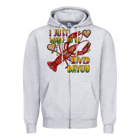 Heather Grey mardi gras i just want to be loved bayou crawfish Zipper Hoodie - RanaPortraitStore
