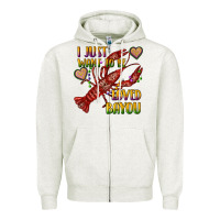 Oatmeal Heather mardi gras i just want to be loved bayou crawfish Zipper Hoodie - RanaPortraitStore