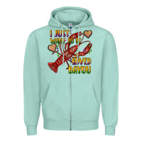 Seafoam mardi gras i just want to be loved bayou crawfish Zipper Hoodie - RanaPortraitStore