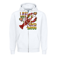 White mardi gras i just want to be loved bayou crawfish Zipper Hoodie - RanaPortraitStore
