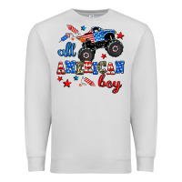 Dove Grey all american boy  monsterr truck Premium Sweatshirt - AdoDesignShop