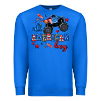 True Royal all american boy  monsterr truck Premium Sweatshirt - AdoDesignShop