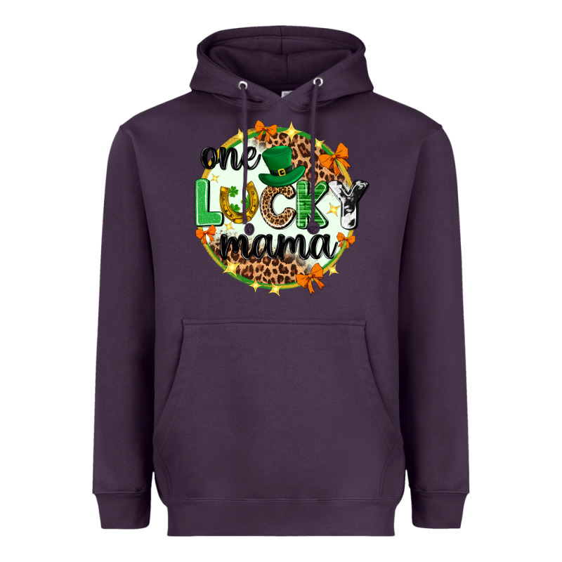 One Lucky Mama  St. Patricks Day Heavyweight Hoodie by Neo Western | Teevron