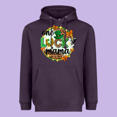 One Lucky Mama  St. Patricks Day Heavyweight Hoodie Designed By Neo Western
