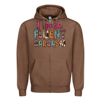 Chestnut i speak fluent sarcasm Zipper Hoodie - Zillion Design Studio