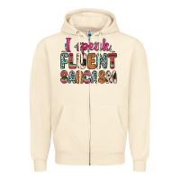 Sandshell i speak fluent sarcasm Zipper Hoodie - Zillion Design Studio