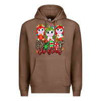 Chestnut Merry Christmas unicorns Premium Hoodie - NancyCooperArtShop
