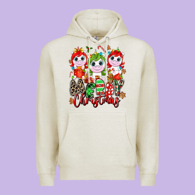 Merry Christmas Unicorns Premium Hoodie Designed By Nancycooperartshop