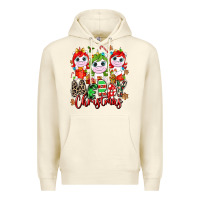 Sandshell Merry Christmas unicorns Premium Hoodie - NancyCooperArtShop