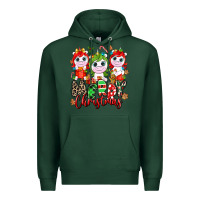 Sports Green Merry Christmas unicorns Premium Hoodie - NancyCooperArtShop