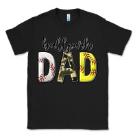 Black ballpark dad with softball and baseball Classic Tee - texasbilliewilder