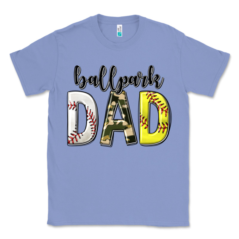 Ballpark Dad With Softball And Baseball Classic Tee by texasbilliewilder | Teevron