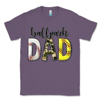 Lavender ballpark dad with softball and baseball Classic Tee - texasbilliewilder