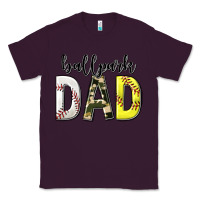 Plum ballpark dad with softball and baseball Classic Tee - texasbilliewilder