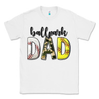 White ballpark dad with softball and baseball Classic Tee - texasbilliewilder