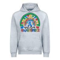 Heather Grey autism awareness rainbow Urban Hoodie - MaliasSmallBusiness