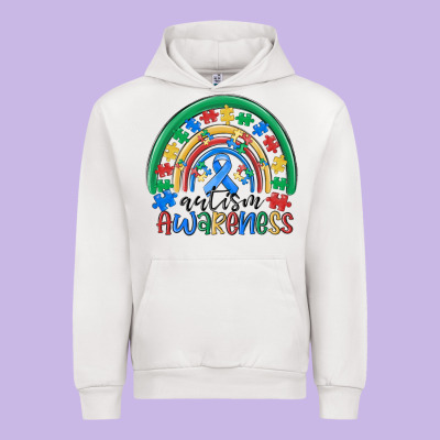Autism Awareness Rainbow Urban Hoodie Designed By Maliassmallbusiness