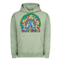 Pigment Oil Green autism awareness rainbow Urban Hoodie - MaliasSmallBusiness