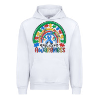 White autism awareness rainbow Urban Hoodie - MaliasSmallBusiness