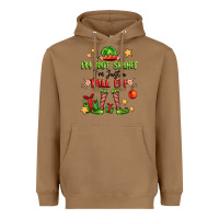 Toasted Coconut im not  im just a tall elf Heavyweight Hoodie - FaDigitalArtStudio
