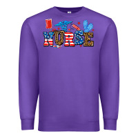 Purple usa nurse Premium Sweatshirt - AdoDesignShop