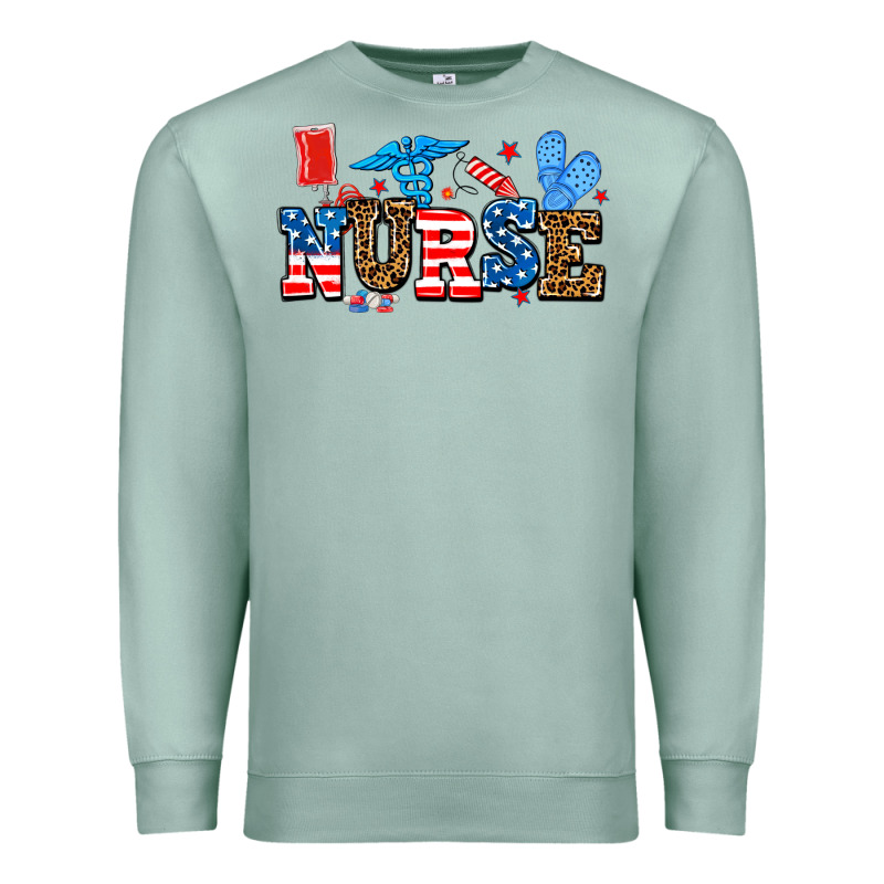Usa Nurse Premium Sweatshirt by AdoDesignShop | Teevron