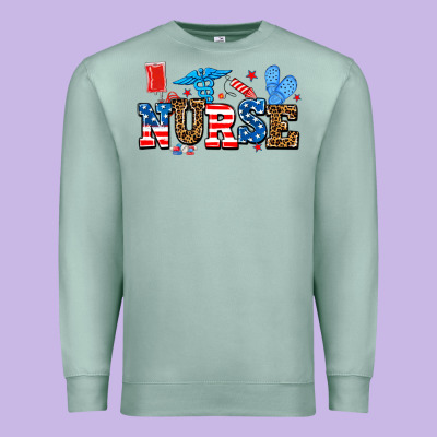 Usa Nurse Premium Sweatshirt Designed By Adodesignshop